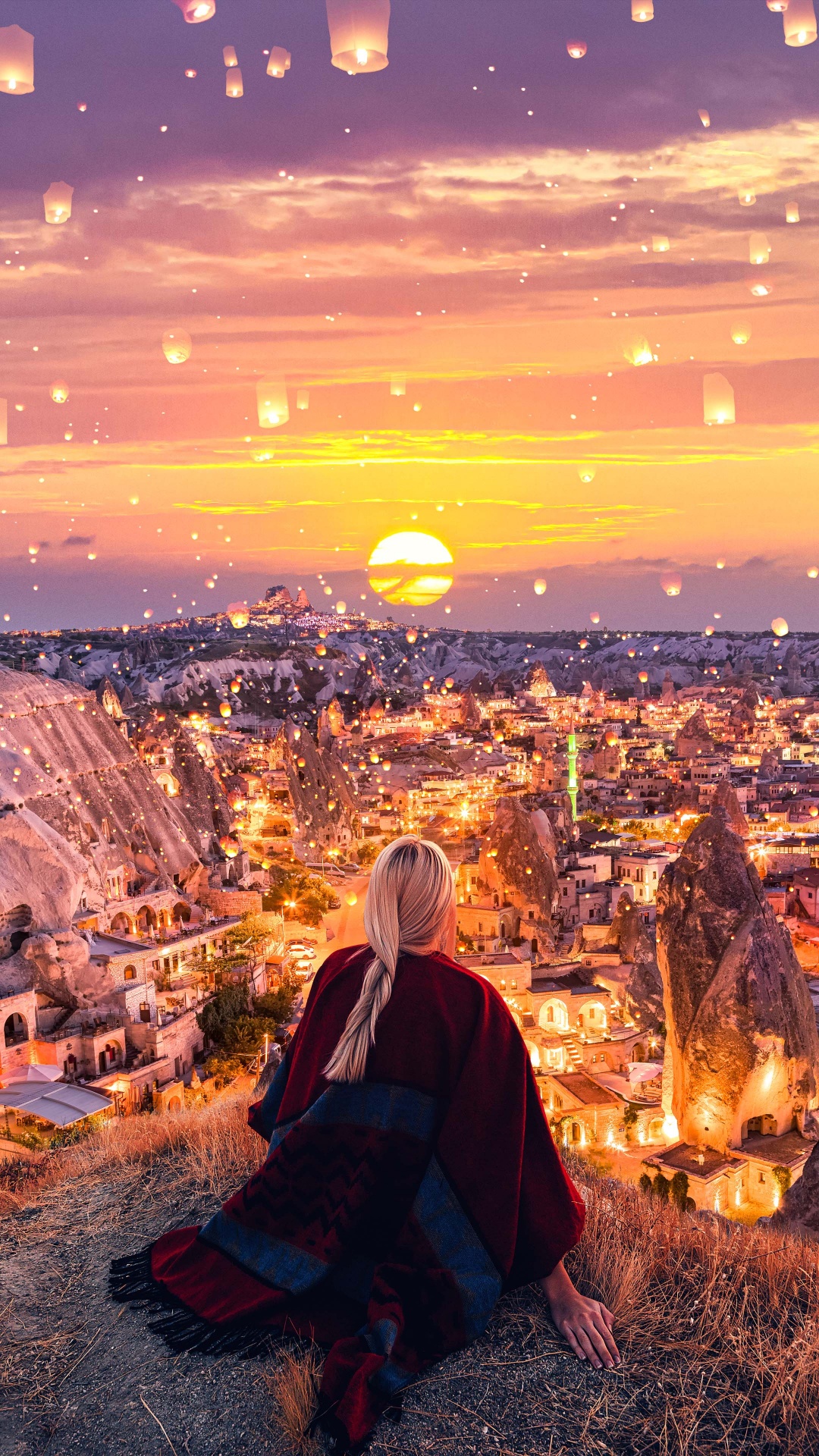 Обои атмосфера, свет, облако, природа, Люди в природе в разрешении 1080x1920