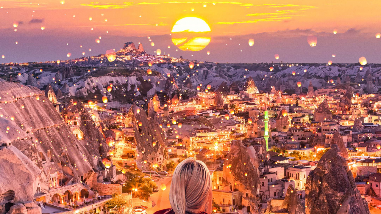 Обои атмосфера, свет, облако, природа, Люди в природе в разрешении 1280x720