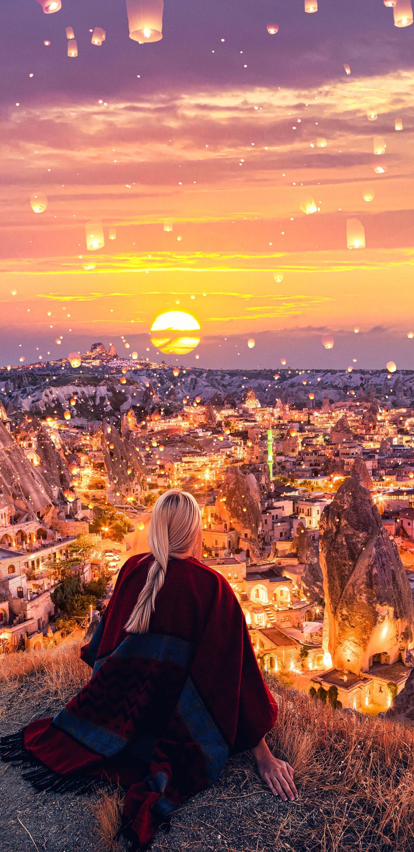 Обои атмосфера, свет, облако, природа, Люди в природе в разрешении 1440x2960