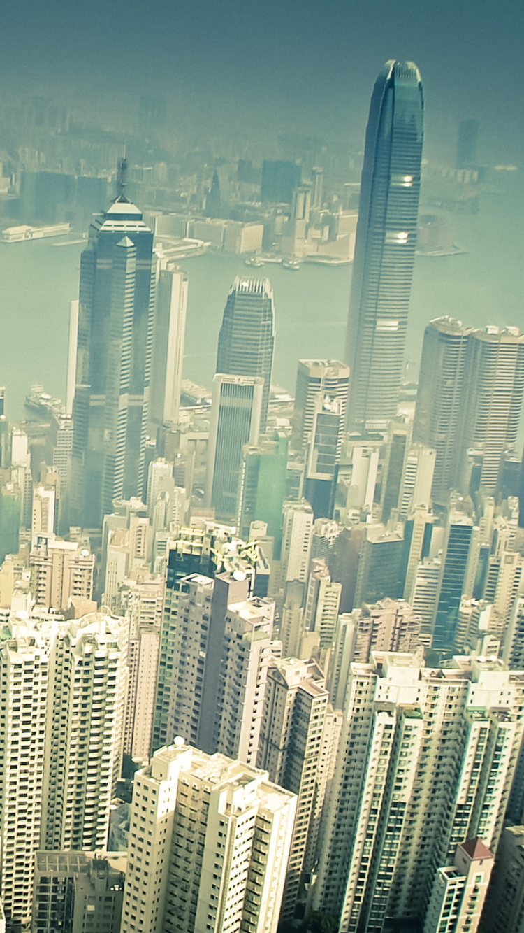 Обои пик Виктория, городской пейзаж, метрополия, городской район, город в разрешении 750x1334