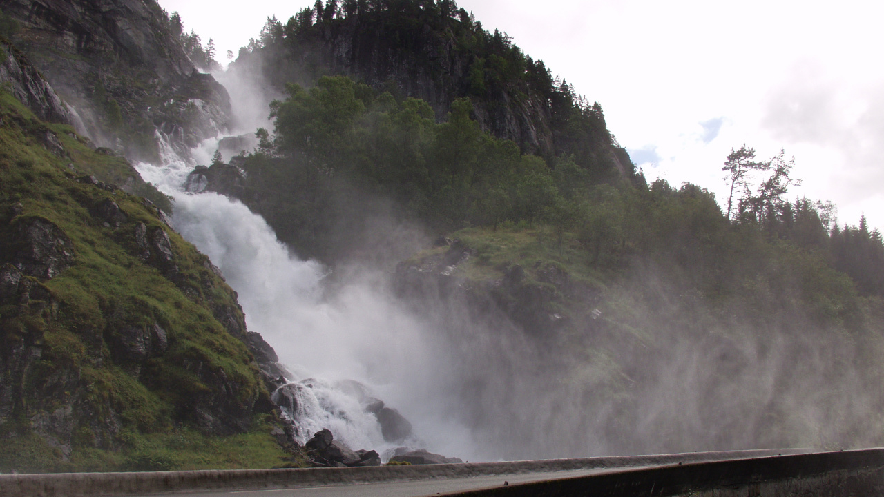 Обои водопад, гидроресурсы, водоем, вода, водоток в разрешении 1280x720