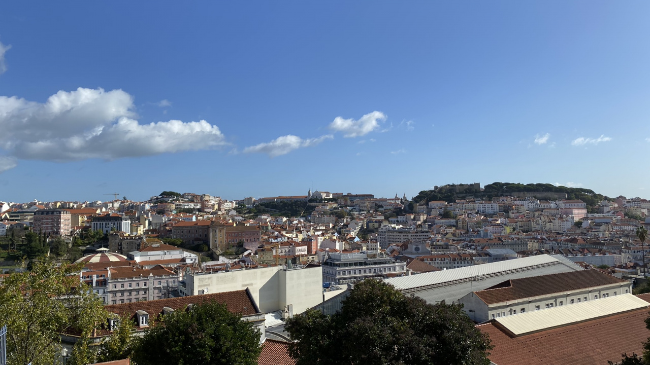 Обои Лиссабон, соседство, жилой район, крыша, здание в разрешении 1280x720