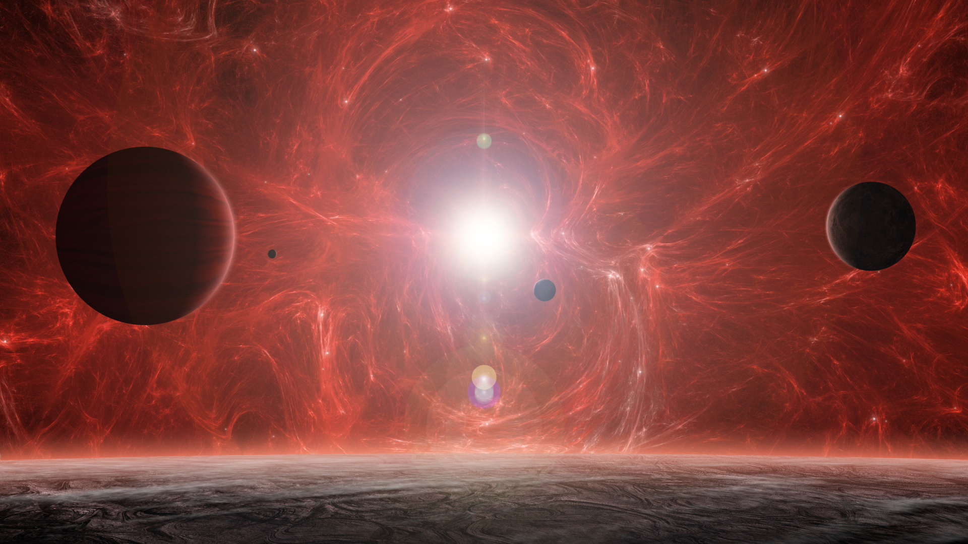 Обои космос, космическое пространство, астрономический объект, атмосфера, планета в разрешении 1920x1080