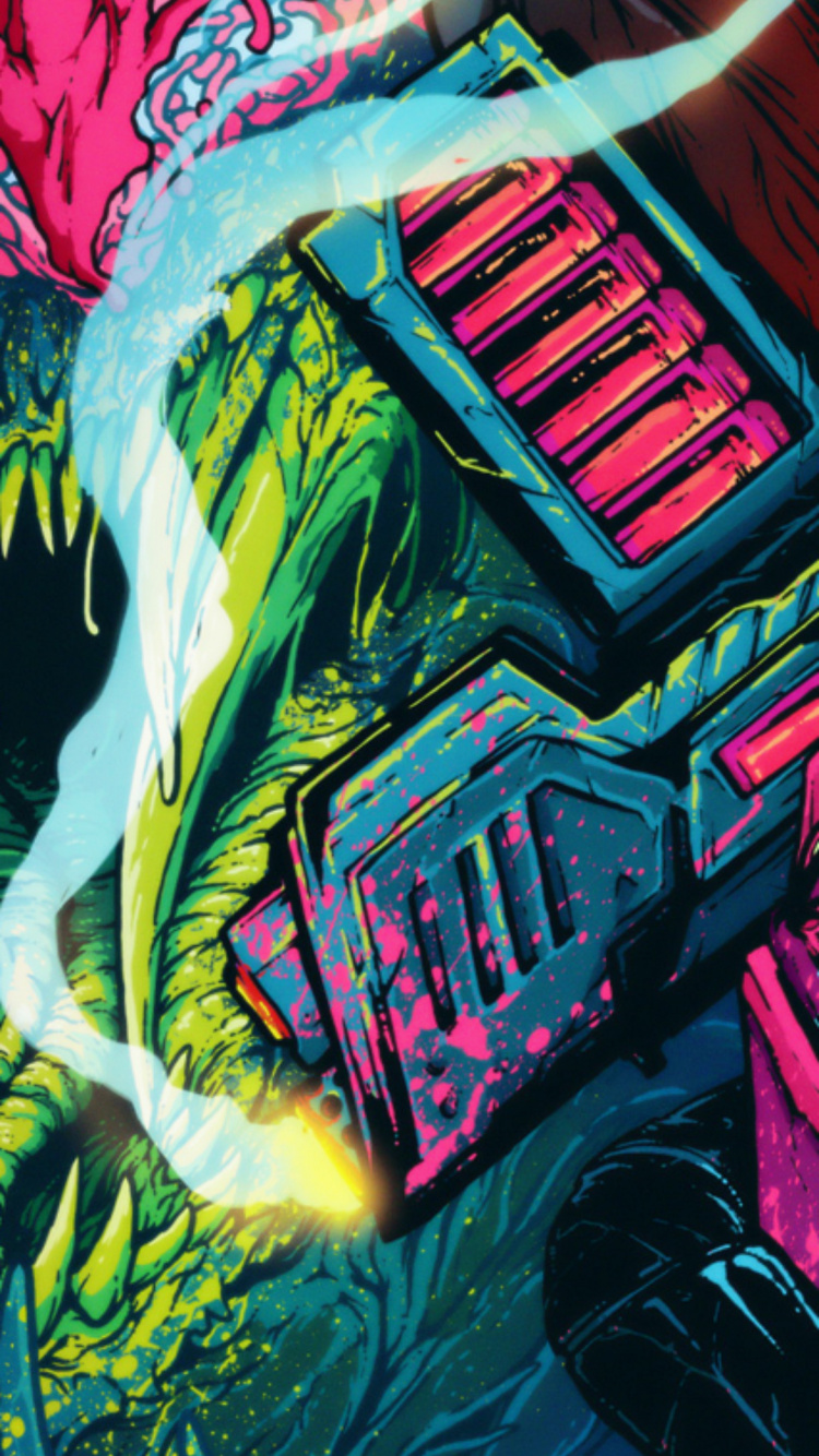 Обои психоделическое искусство, лазурный, арт, линия, Аква в разрешении 750x1334