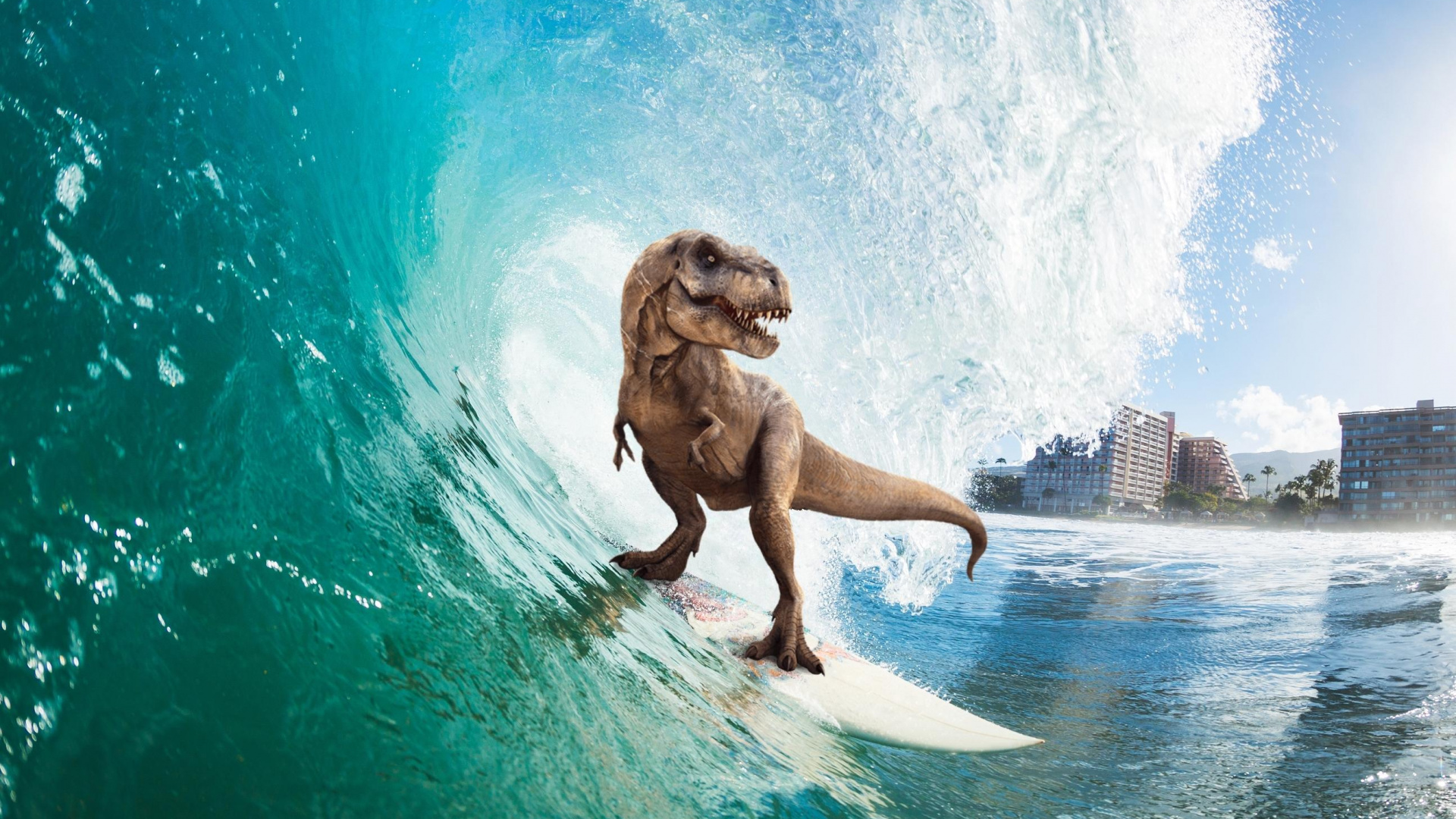 Обои серфинг, доска, волна, вейксерфинг, ветровая волна в разрешении 1920x1080