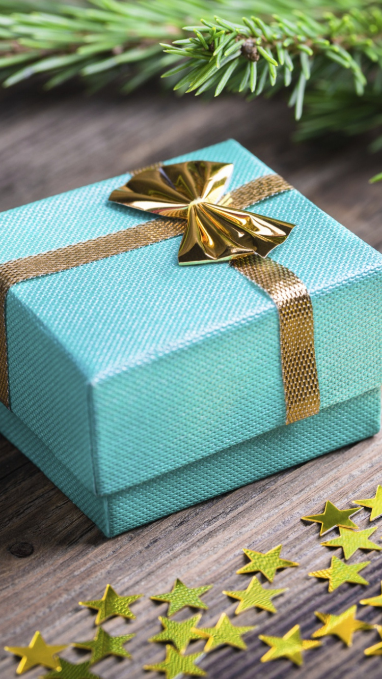 Обои подарок, Рождественский день, настоящее время, подарочная упаковка, Партия пользу в разрешении 750x1334