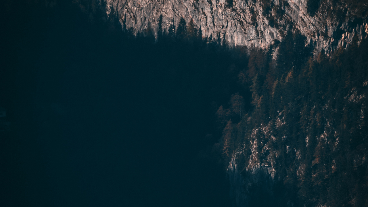 Обои гора, вода, синий, облако, атмосфера в разрешении 1280x720