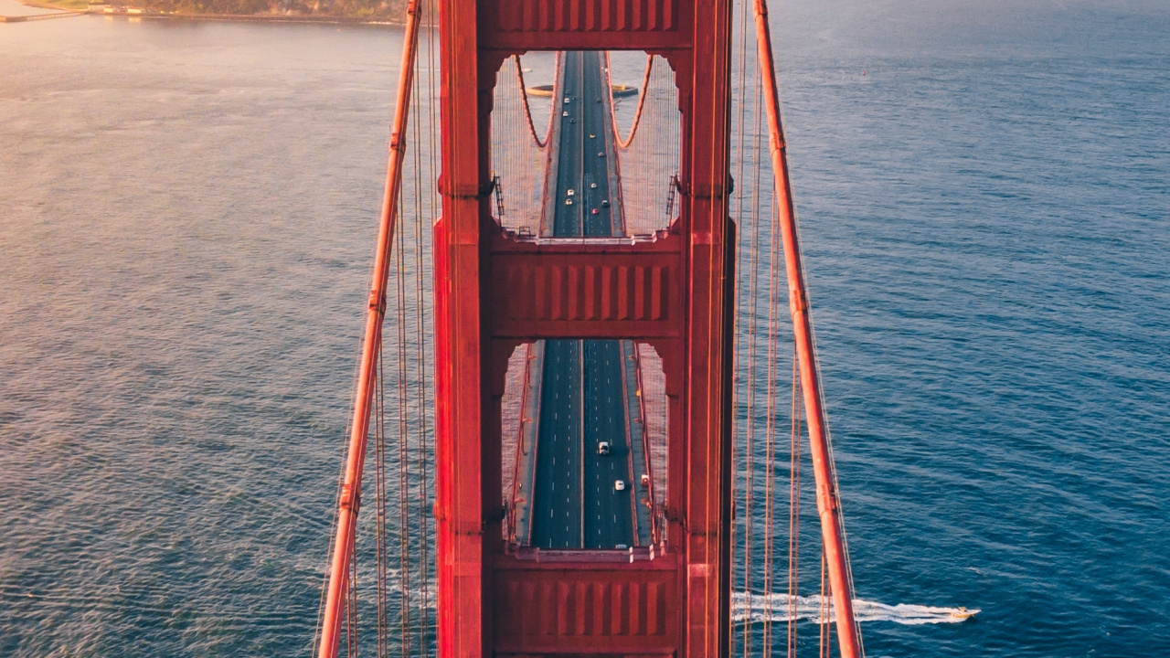 Обои мост Golden Gate, ломбард-стрит, мост, город, путешествие в разрешении 1280x720
