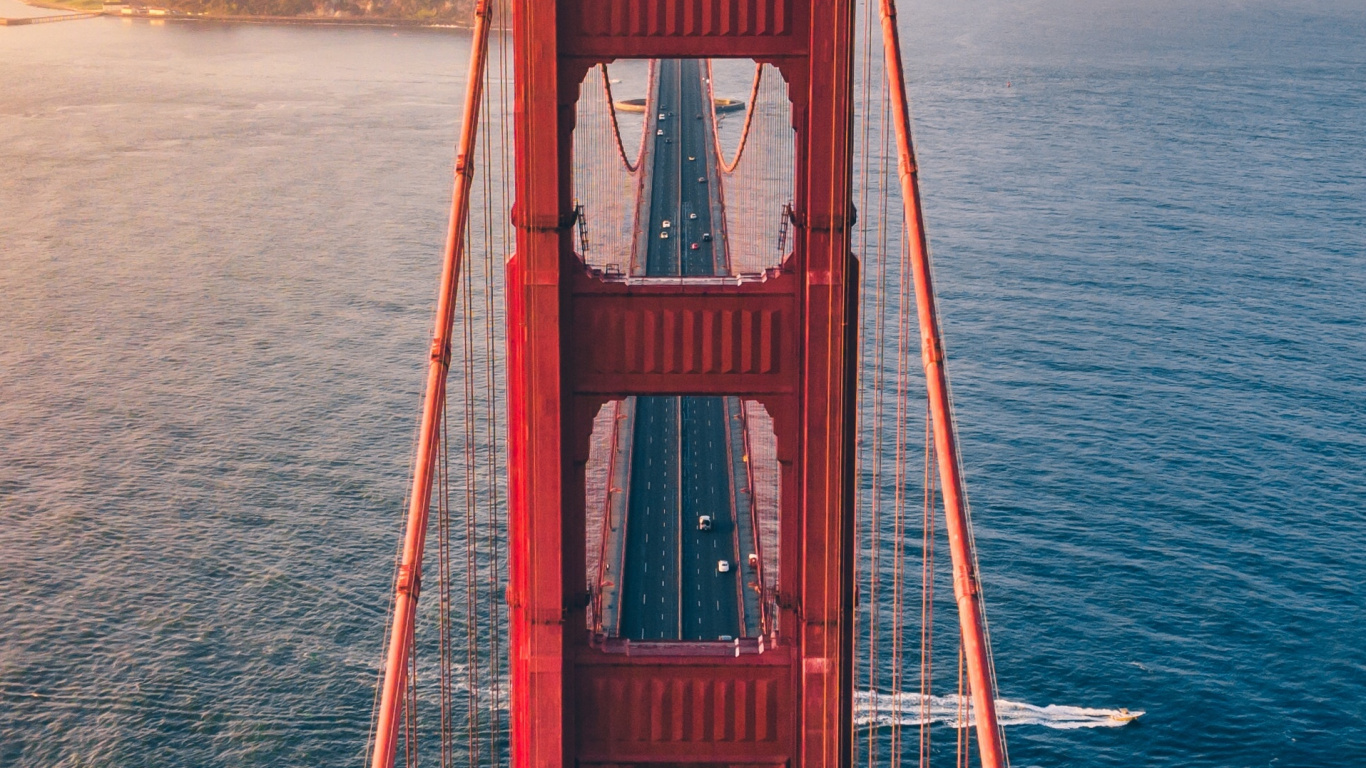 Обои мост Golden Gate, ломбард-стрит, мост, город, путешествие в разрешении 1366x768
