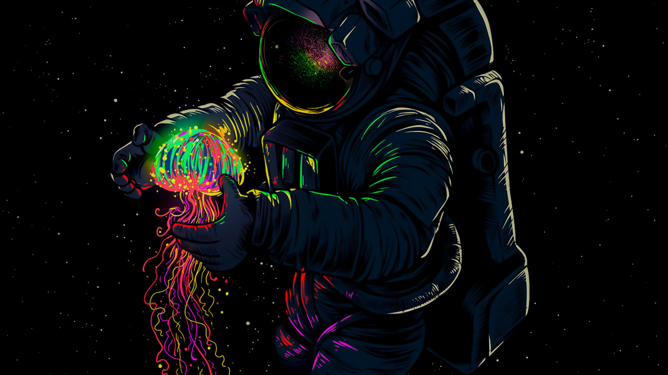 Обои темнота, рукав, дорожное покрытие, асфальт, электрик в разрешении 1366x768