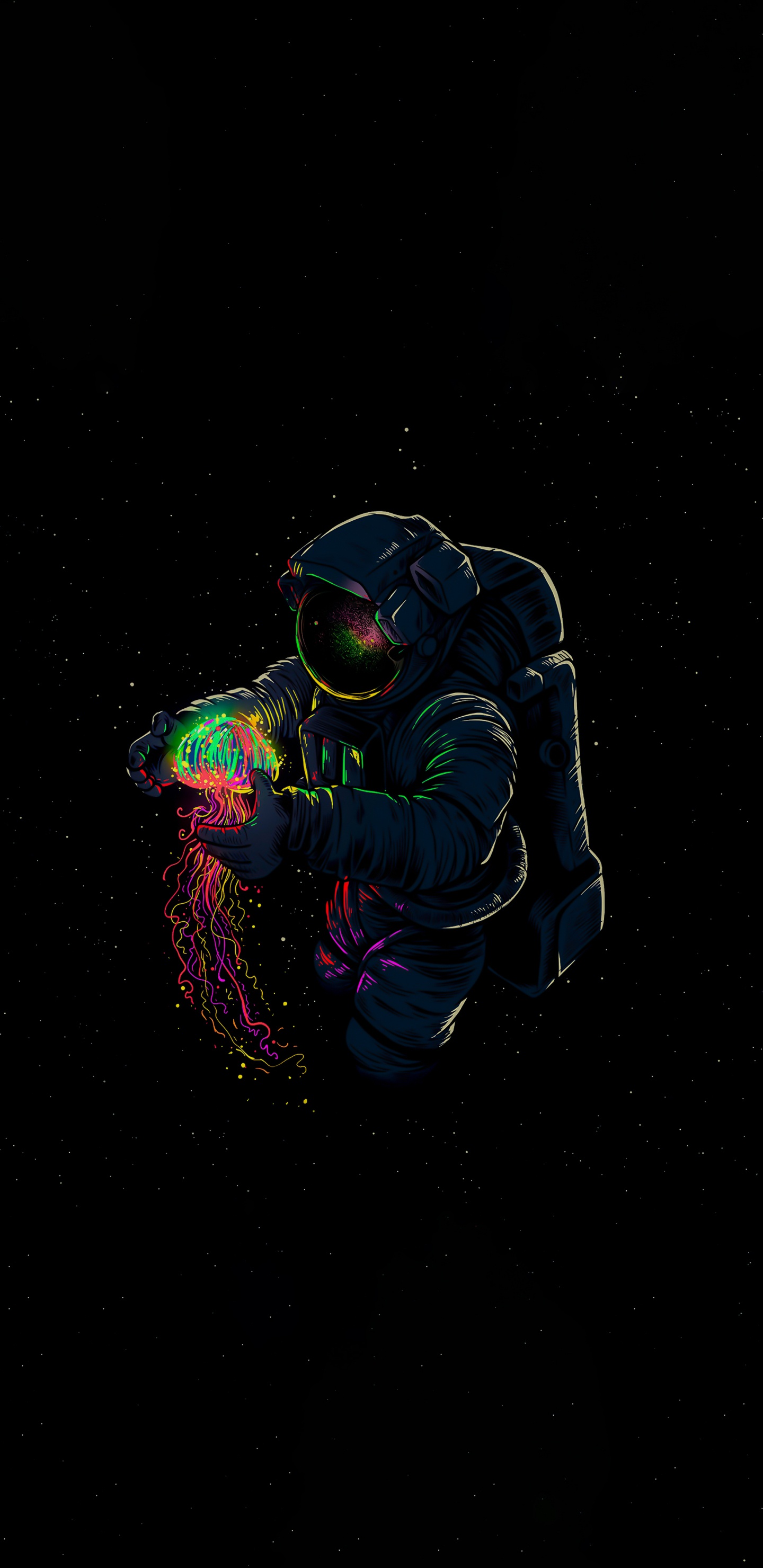 Обои темнота, рукав, дорожное покрытие, асфальт, электрик в разрешении 1440x2960