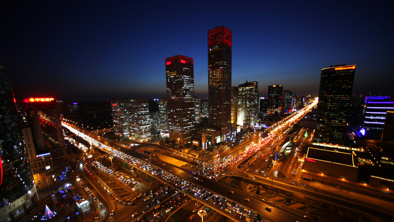 Обои город, Куньмин, городской пейзаж, городской район, метрополия в разрешении 1280x720