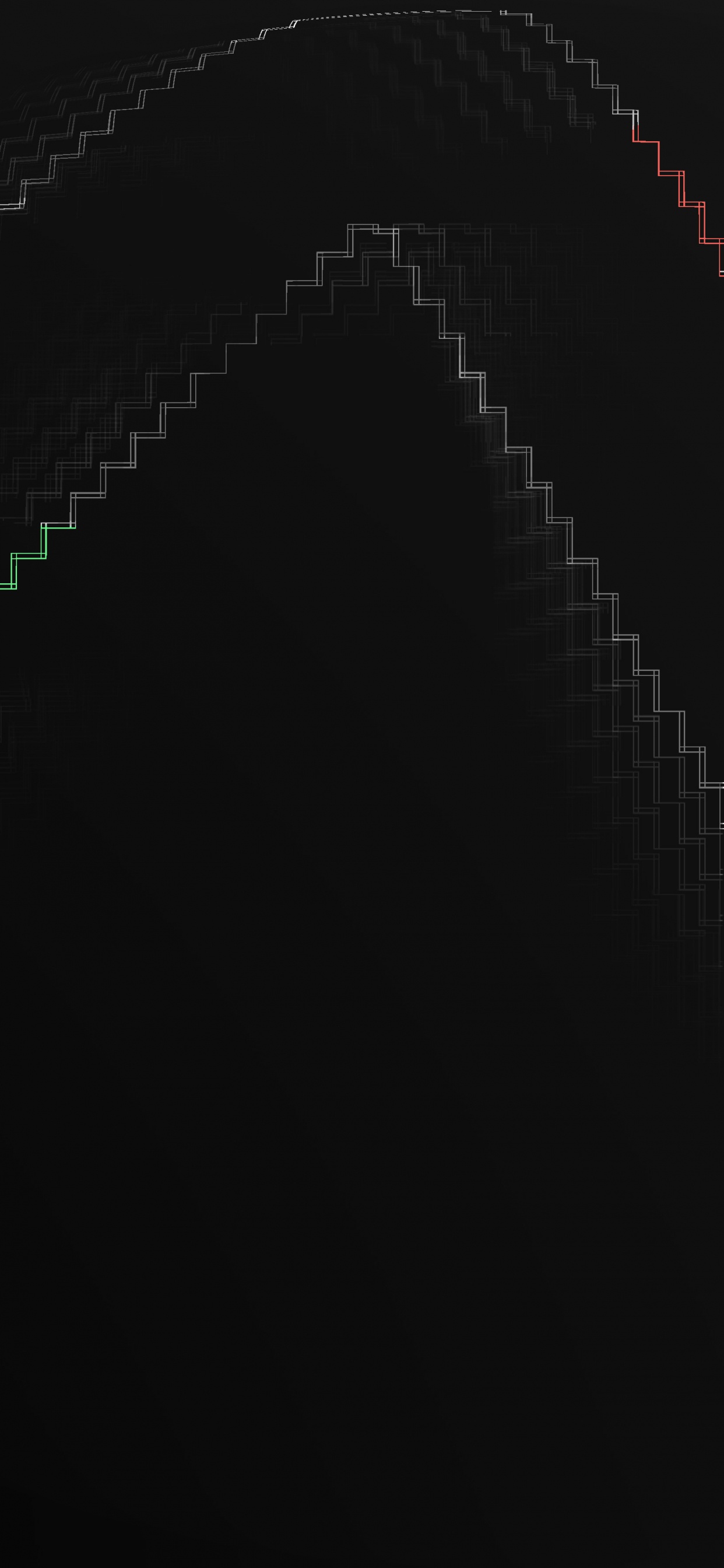 Обои графика, черный, текст, темнота, линия в разрешении 1242x2688