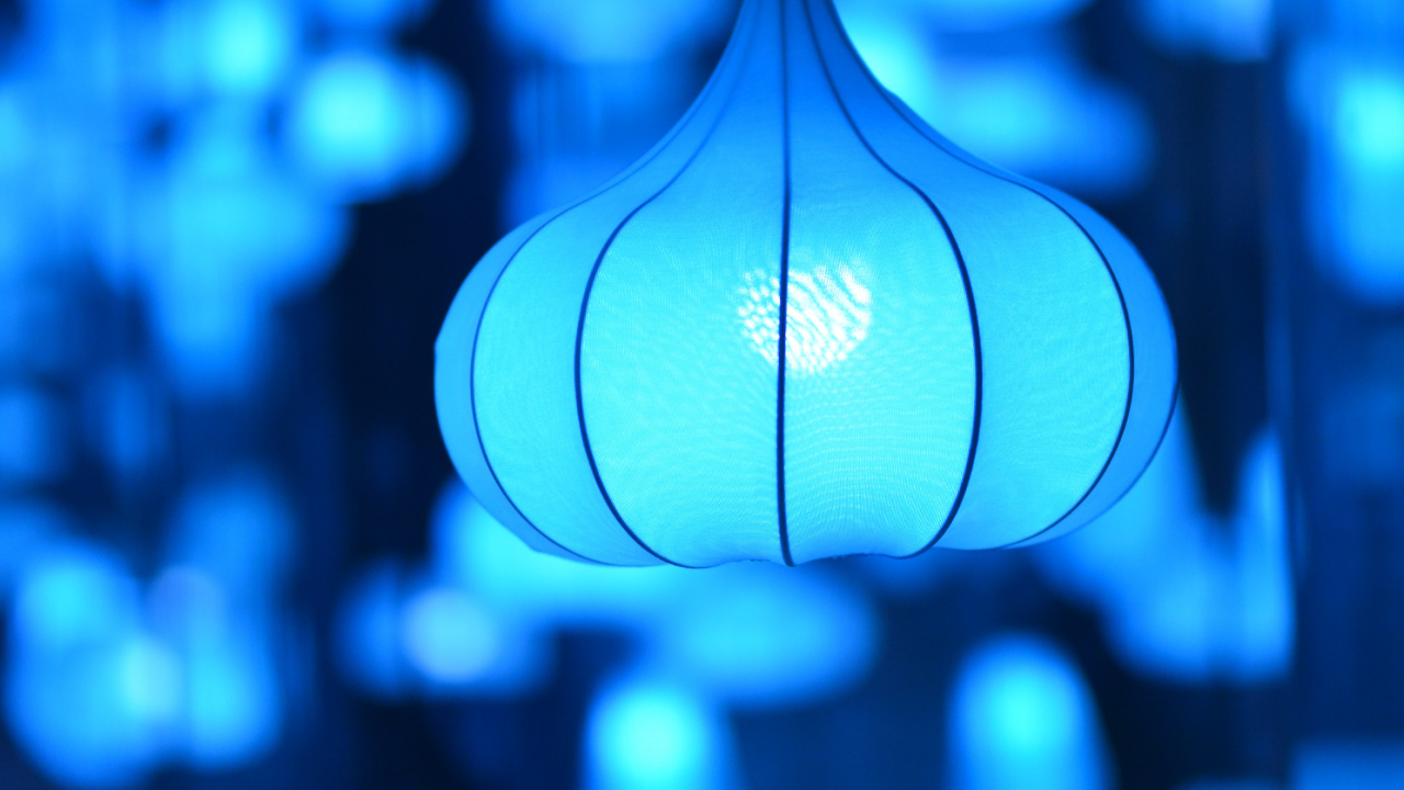 Обои вода, небо, круг, освещение, абажур в разрешении 1280x720