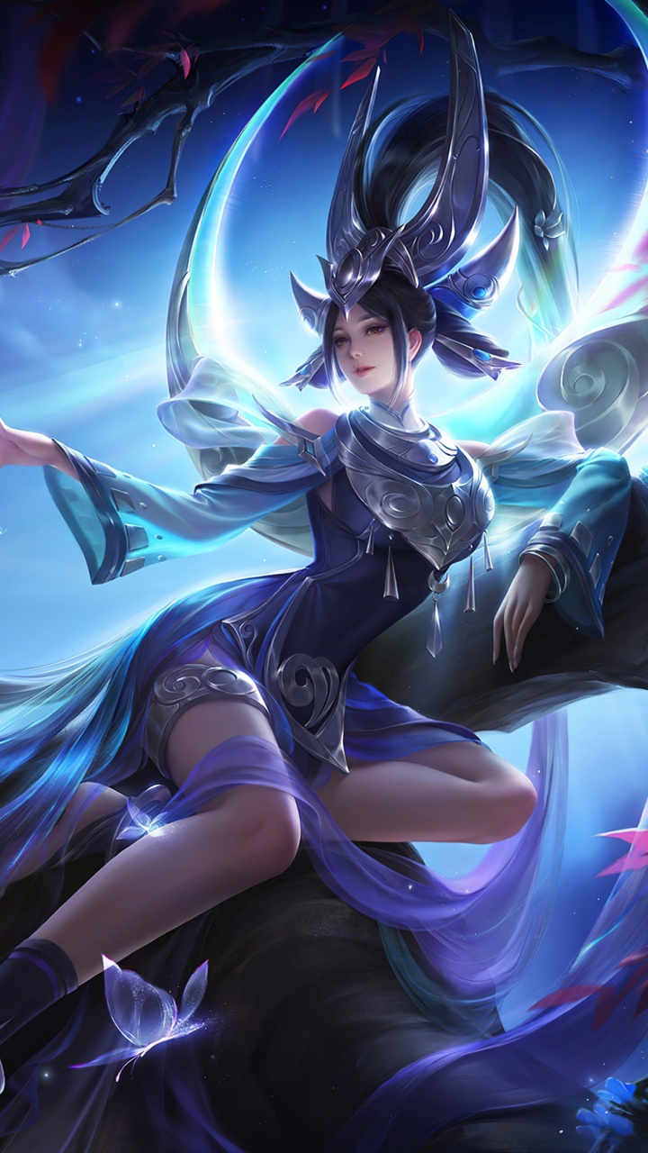 Обои бабочка фэнтези арт, фантастическое искусство, арт, артист, произведение искусства в разрешении 720x1280