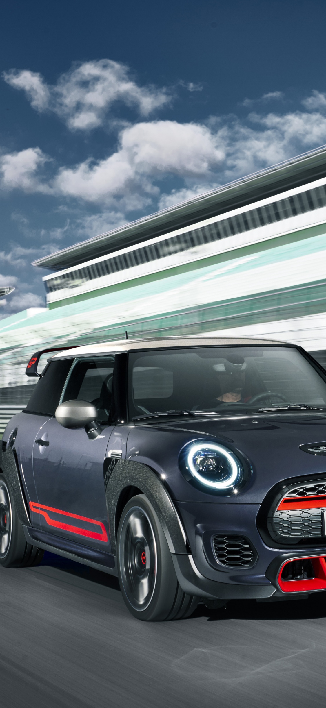 Обои мини, John Cooper Works, mini cooper, городской автомобиль, малолитражный автомобиль в разрешении 1125x2436