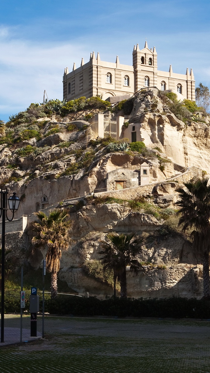 Обои Тропея, Тропеа Замок, дерево, здание, историческое место в разрешении 720x1280