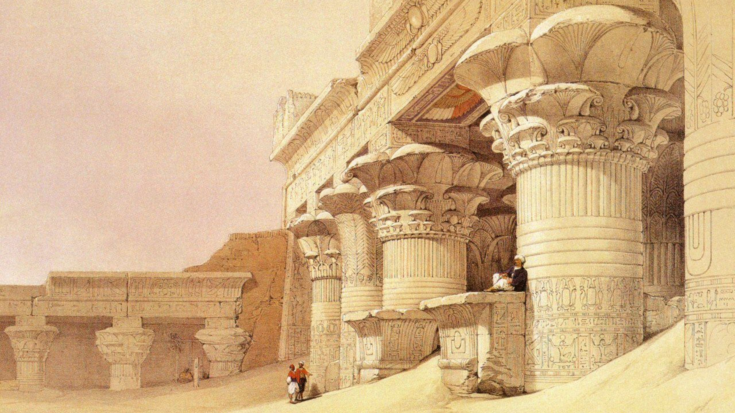 Обои живопись, арт, литография, произведение искусства, акварельные краски в разрешении 2560x1440