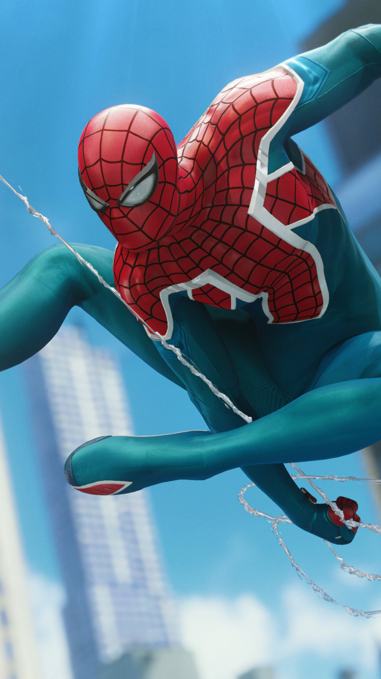 Обои человек-паук, Insomniac Games, молот, супергерой, Мэри Джейн Уотсон в разрешении 750x1334