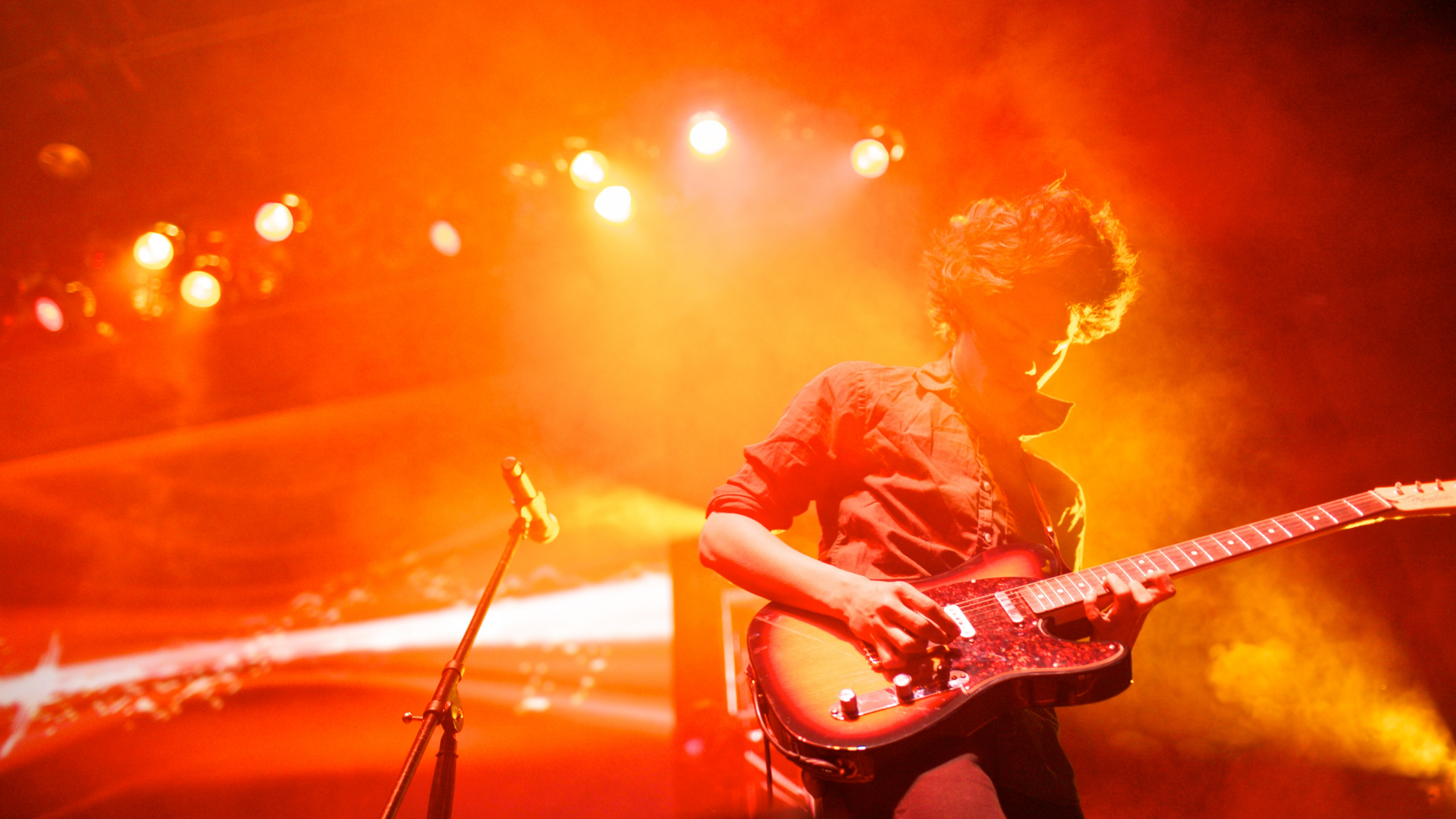 Обои гитара, музыкант, концерт, Представление, развлечение в разрешении 2560x1440