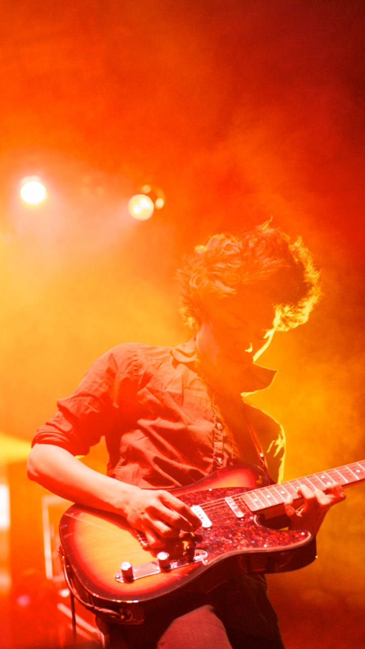 Обои гитара, музыкант, концерт, Представление, развлечение в разрешении 720x1280