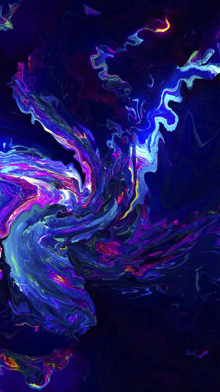 Обои вода, пурпур, жидкий, арт, живопись в разрешении 720x1280