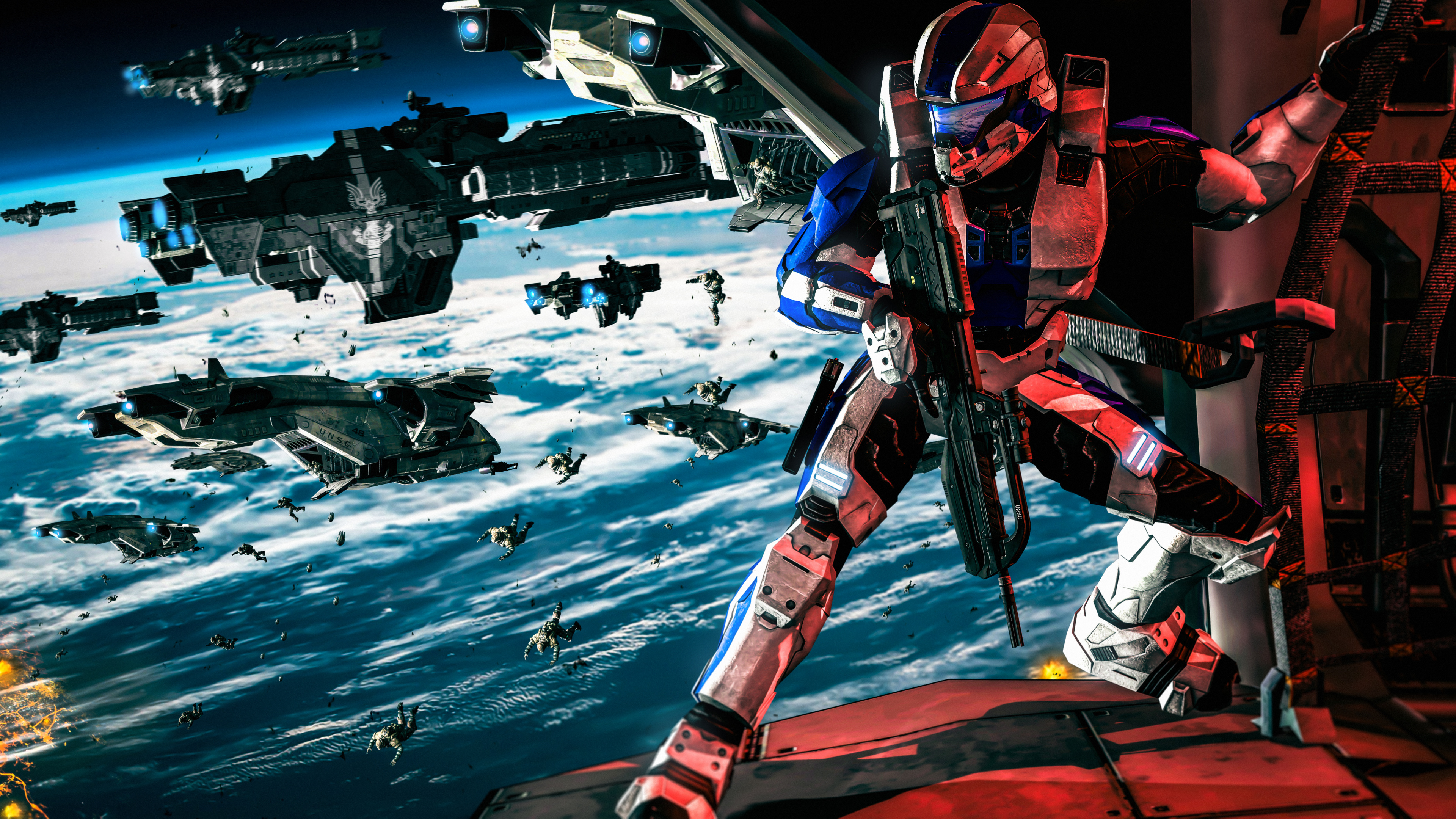 Обои меха, компьютерная игра, графический дизайн, космос, игры в разрешении 3840x2160