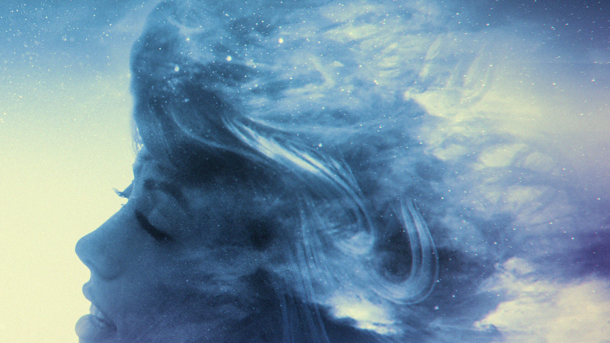 Обои ночь, синий, астрономический объект, звезда, космическое пространство в разрешении 2560x1440