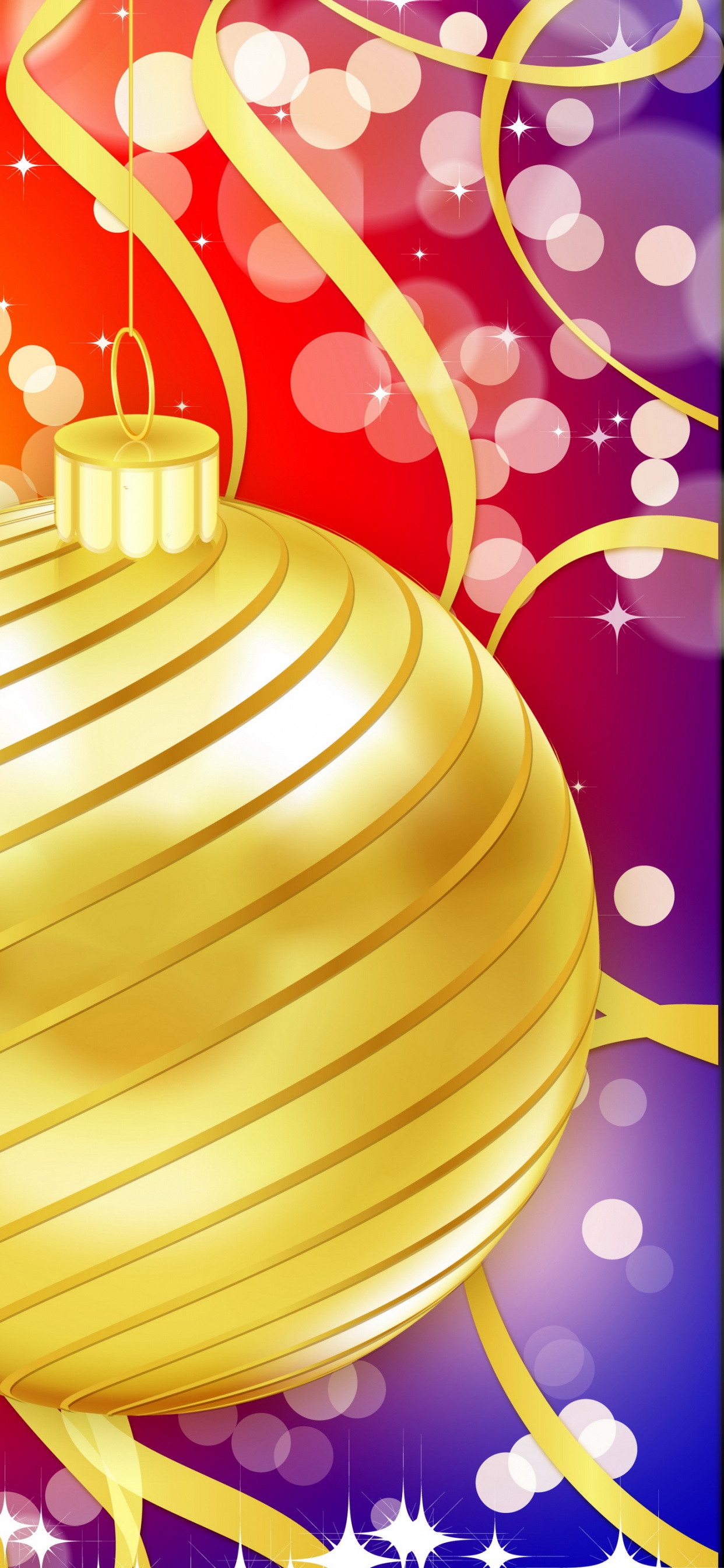 Обои Рождественский день, Новый год, графика, иллюстрация, снег в разрешении 1242x2688