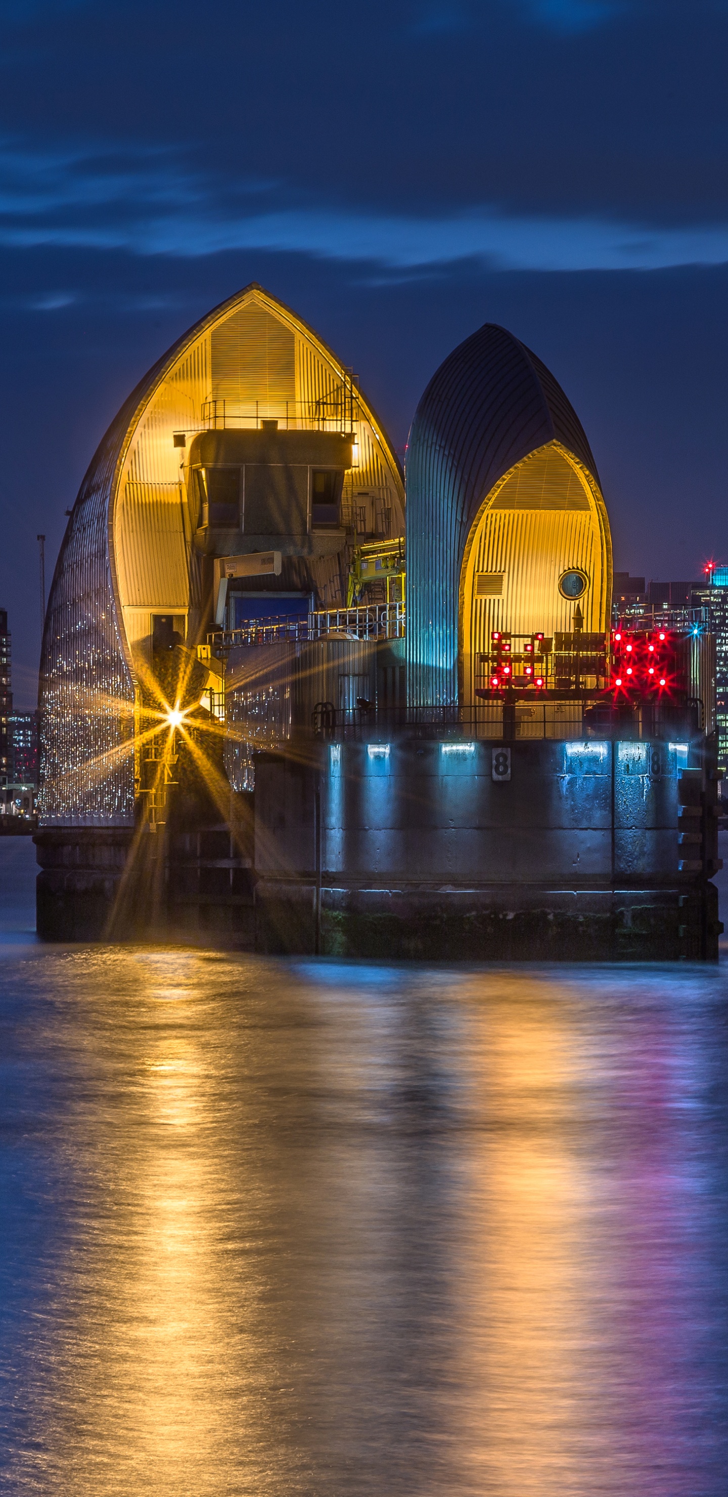 Обои Лидс, ночь, ориентир, город, городской пейзаж в разрешении 1440x2960