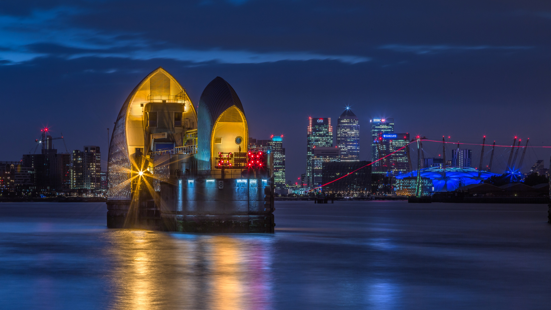 Обои Лидс, ночь, ориентир, город, городской пейзаж в разрешении 1920x1080