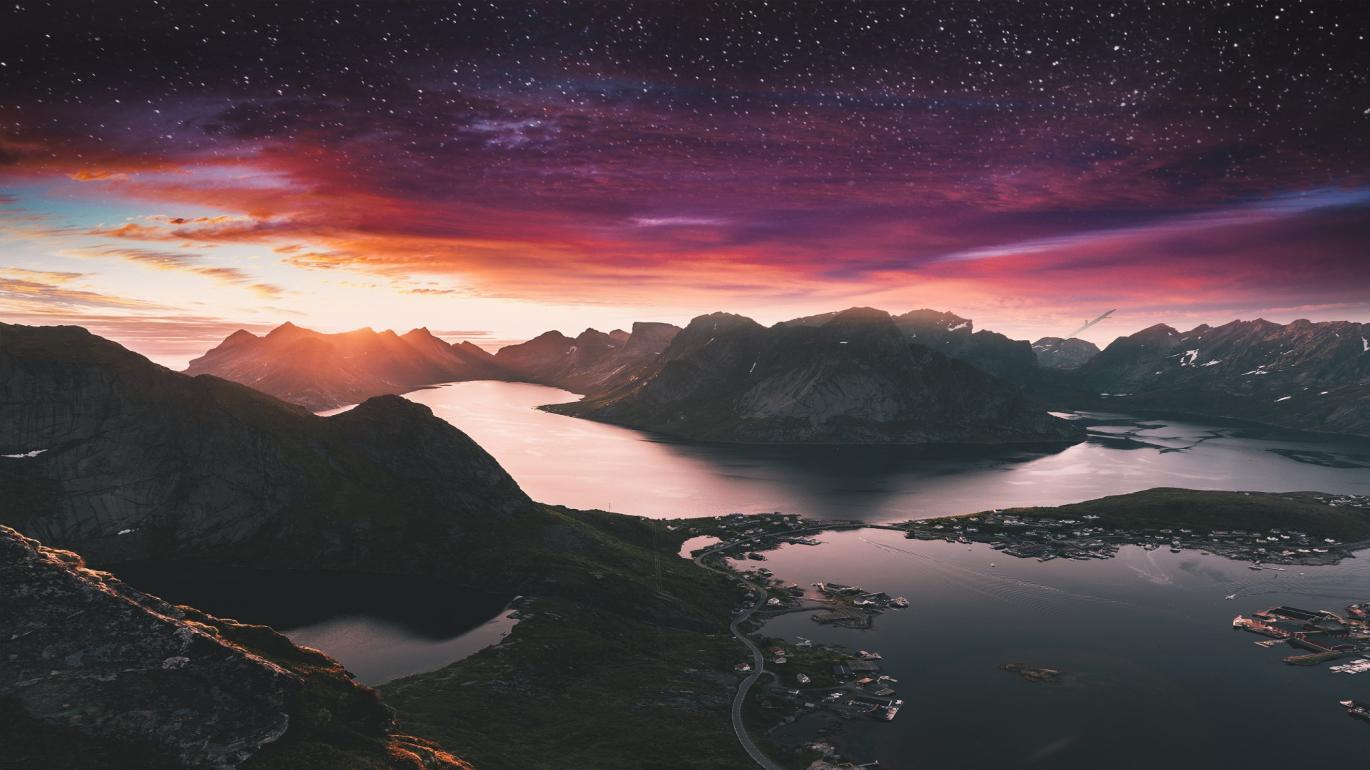 Обои пейзаж, природа, природный ландшафт, облако, отражение в разрешении 1920x1080