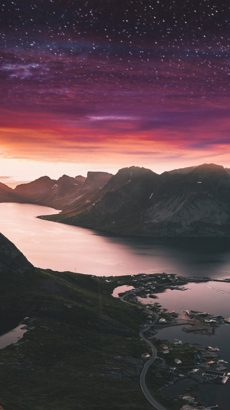 Обои пейзаж, природа, природный ландшафт, облако, отражение в разрешении 750x1334