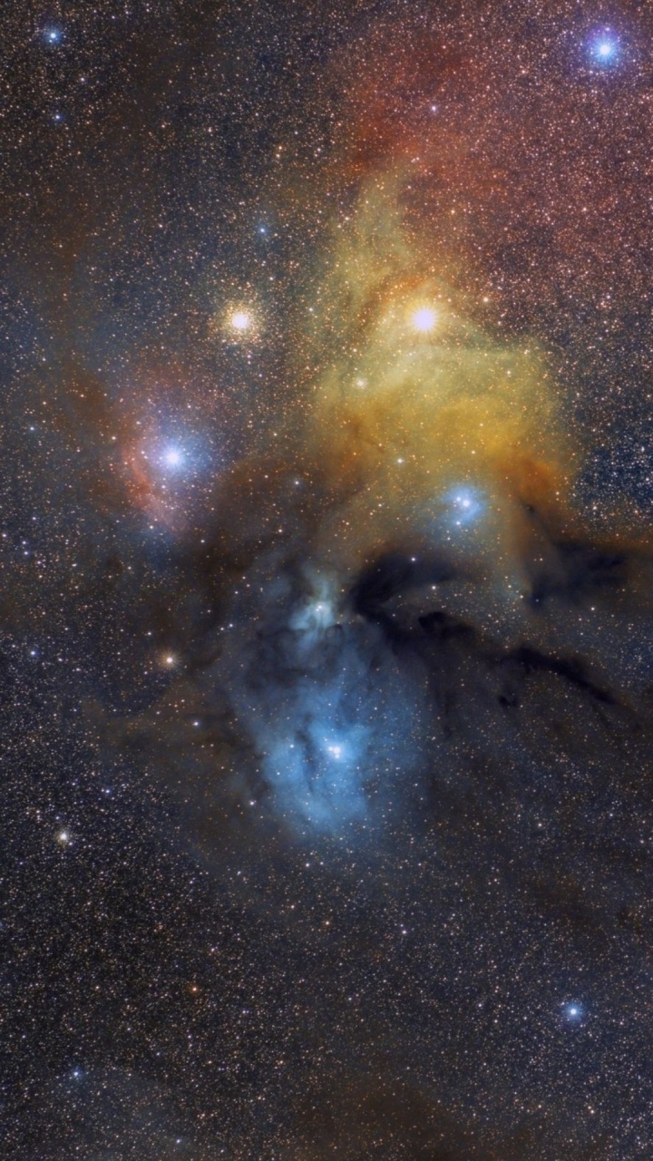 Обои природа, Галактика, коричневый цвет, атмосфера, туманность в разрешении 720x1280