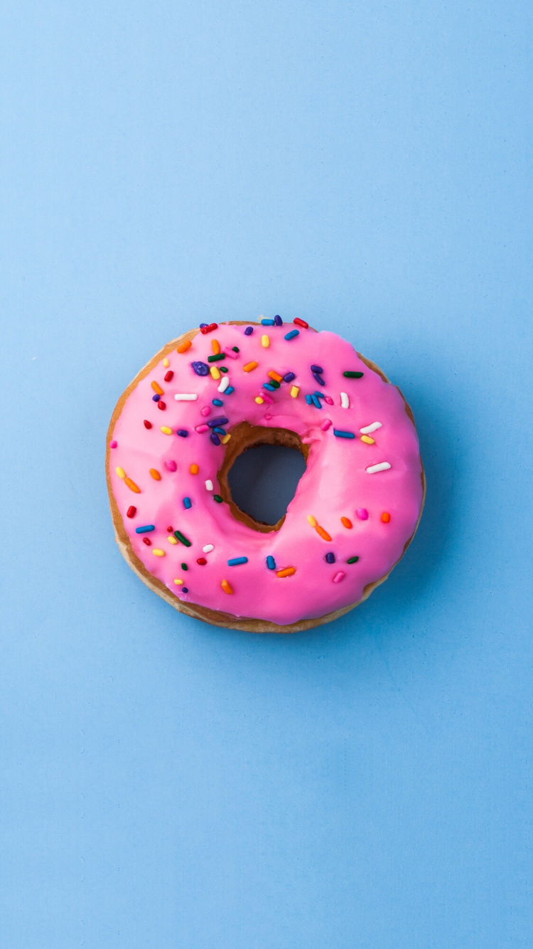 Обои губа, пища, пончик, хлебобулочные изделия, круг в разрешении 750x1334