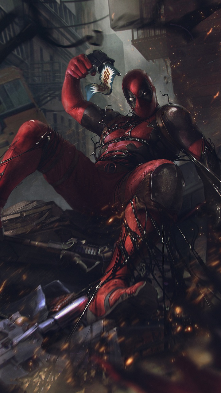 Обои веном, дэдпул, Эдди Брок, человек-паук, комиксы Марвел в разрешении 720x1280
