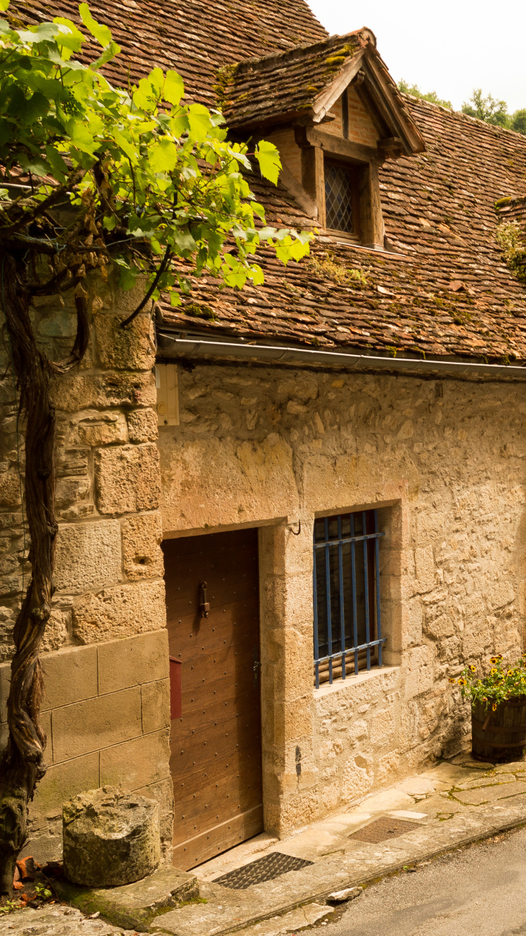 Обои деревня, средневековая архитектура, дерево, Алзу, история в разрешении 750x1334