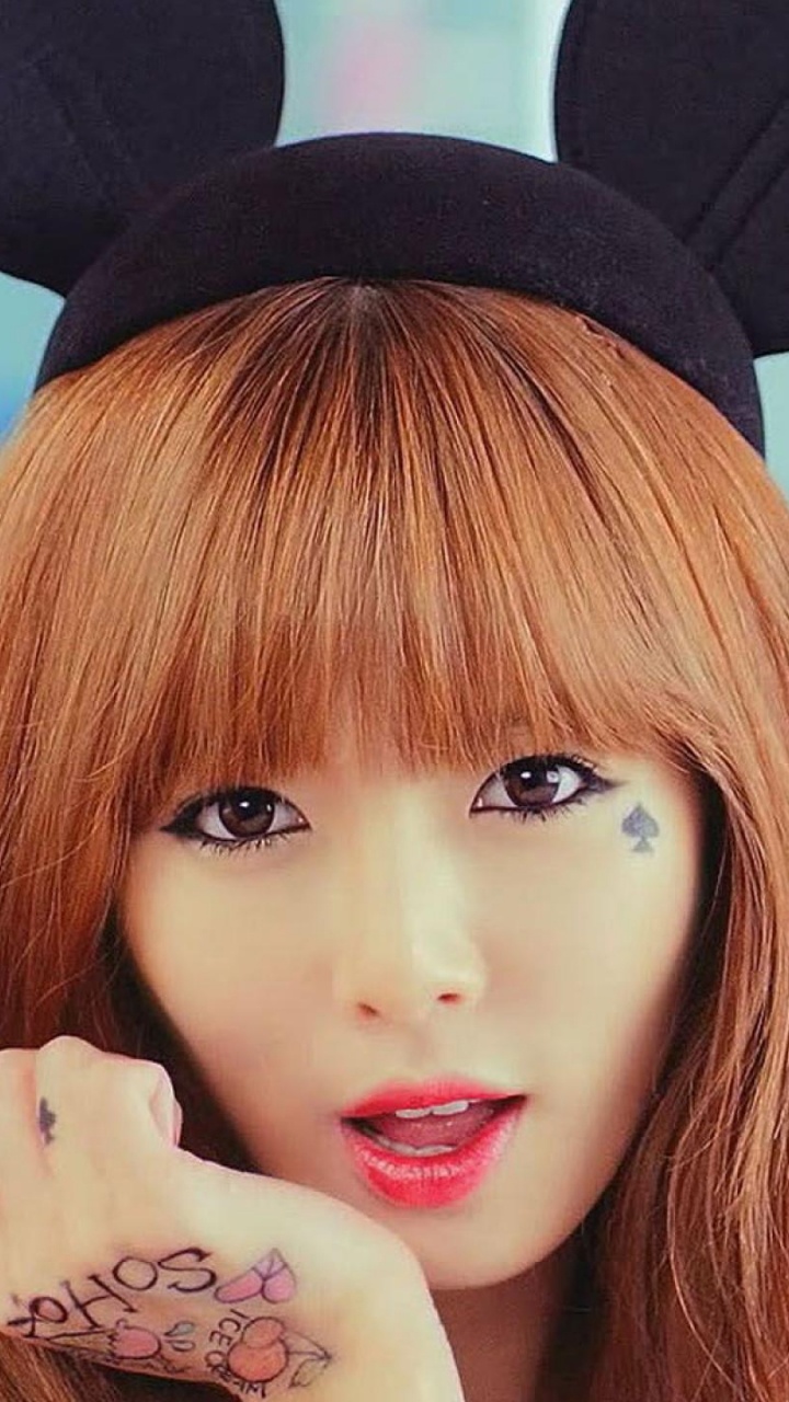 Обои Хайюня мороженое, хайюня, мороженое, 4Minute, волосы в разрешении 720x1280