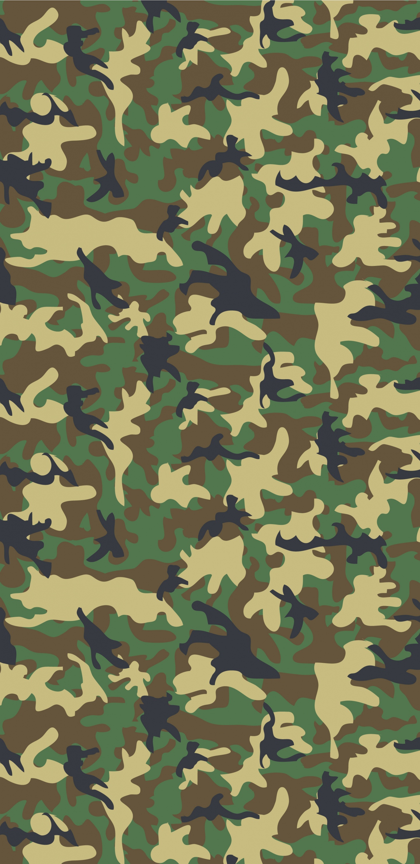 Обои камуфляж, военный камуфляж, узор, одежда, лист в разрешении 1440x2960