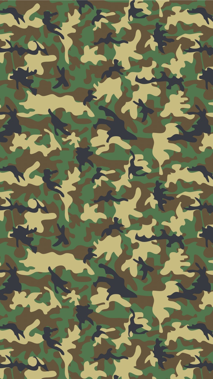 Обои камуфляж, военный камуфляж, узор, одежда, лист в разрешении 720x1280