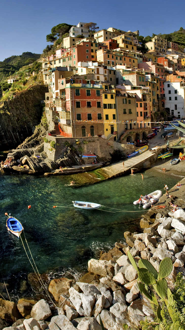 Обои Вернацца, Флоренция, побережье, море, туризм в разрешении 750x1334