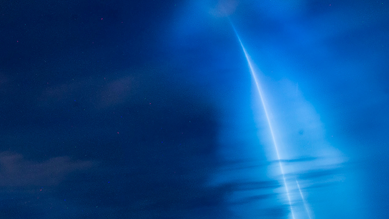 Обои SpaceX, экипаж дракона демо-2, космический экипаж-1, Международная космическая станция, синий в разрешении 1280x720