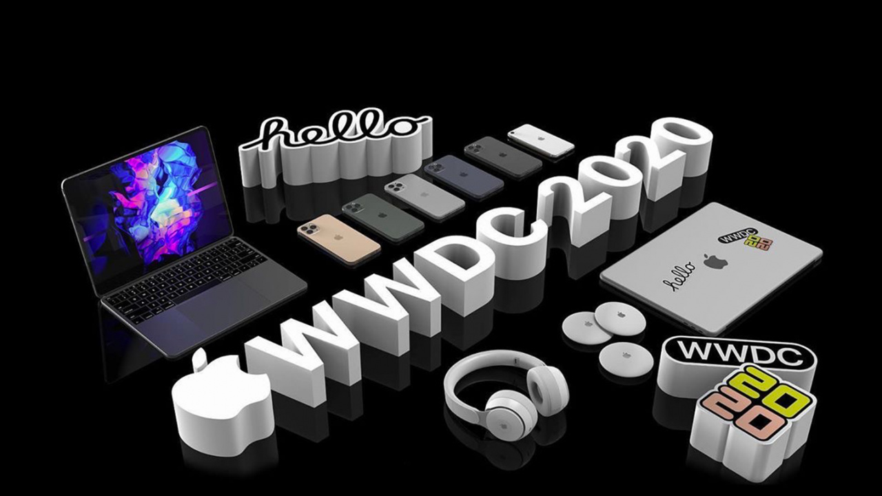 Обои apple, амолед, iPhone, WWDC 2020, яблоко в разрешении 1280x720