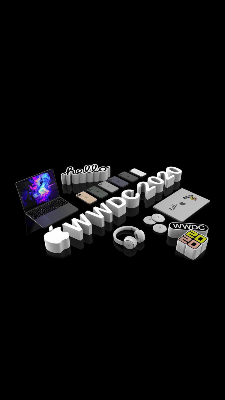 Обои apple, амолед, iPhone, WWDC 2020, яблоко в разрешении 750x1334