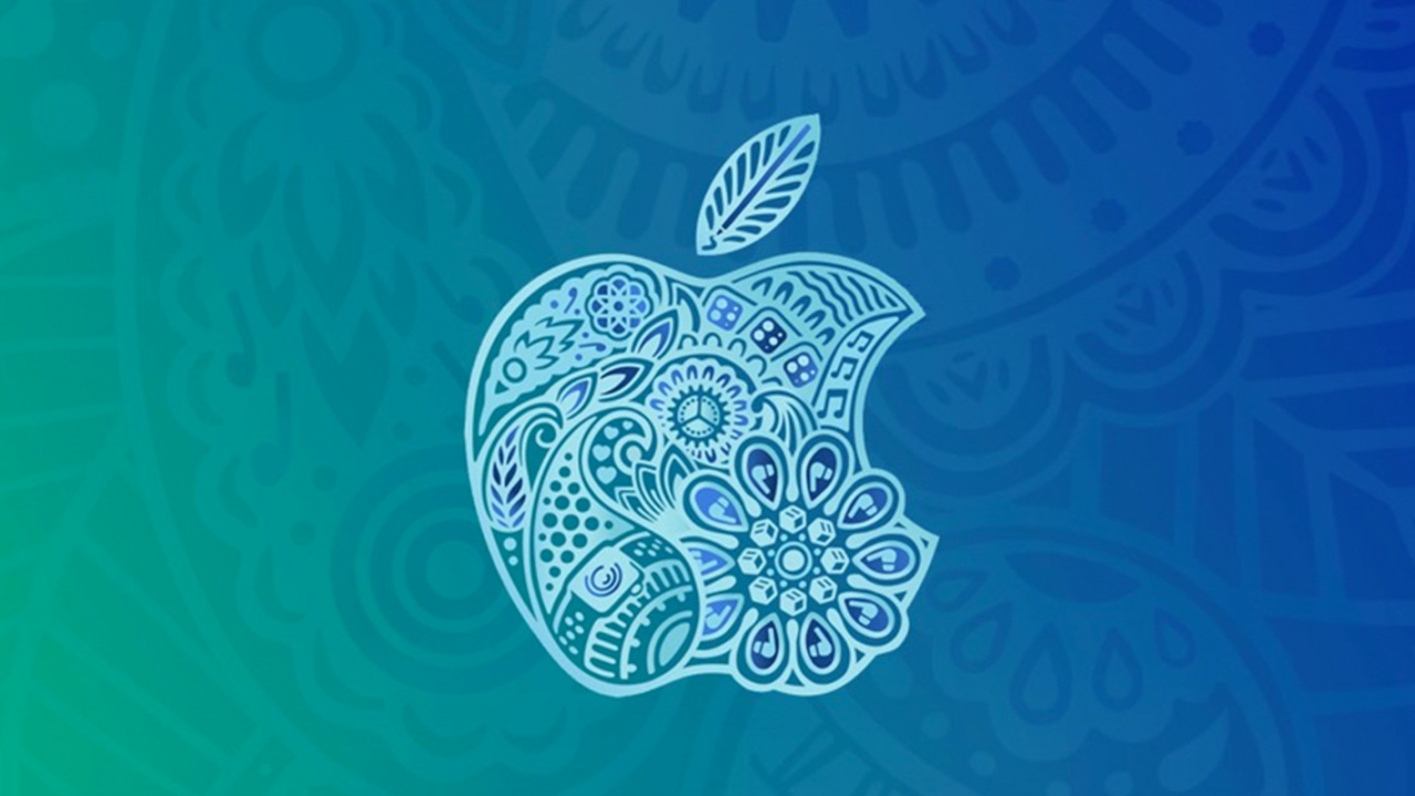 Обои apple, iPhone, яблоко, Порт-Сент-Люси, узор в разрешении 1280x720