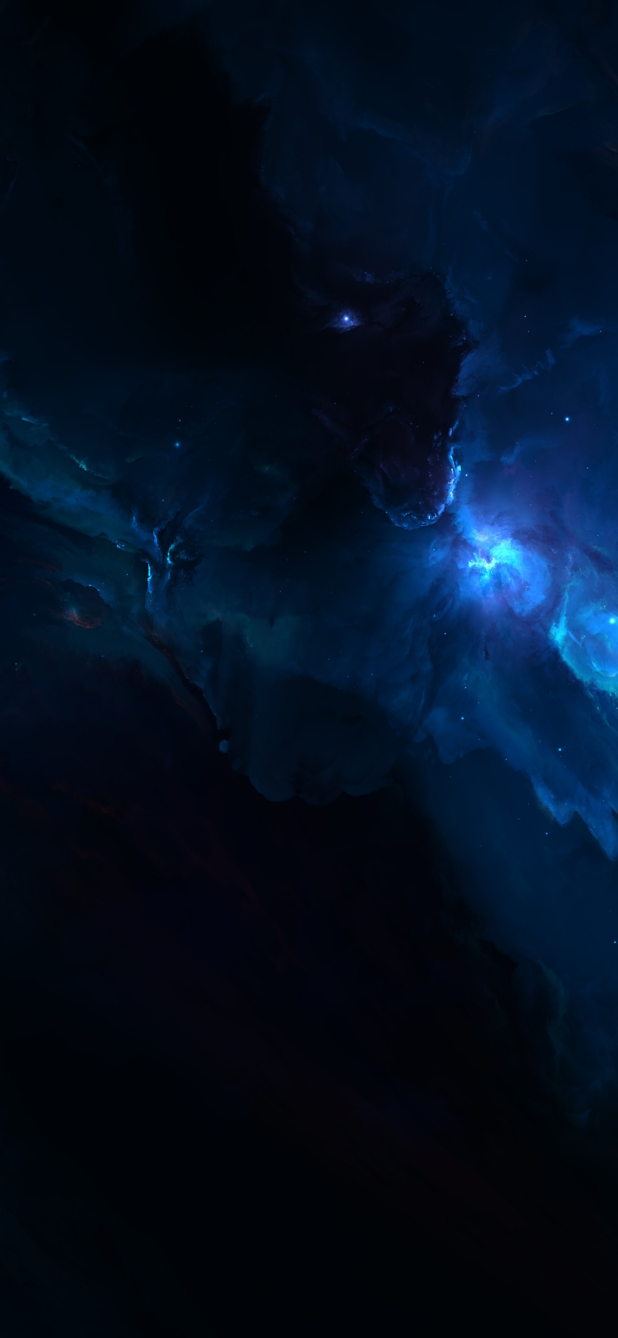 Обои звезда, синий, электрик, свет, темнота в разрешении 1242x2688