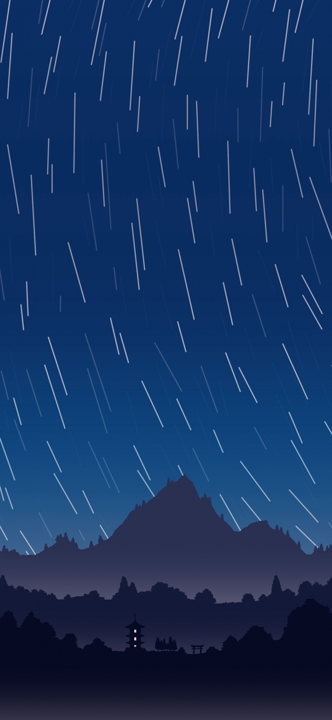 Обои синий, атмосфера, ночь, облако, космос в разрешении 1125x2436