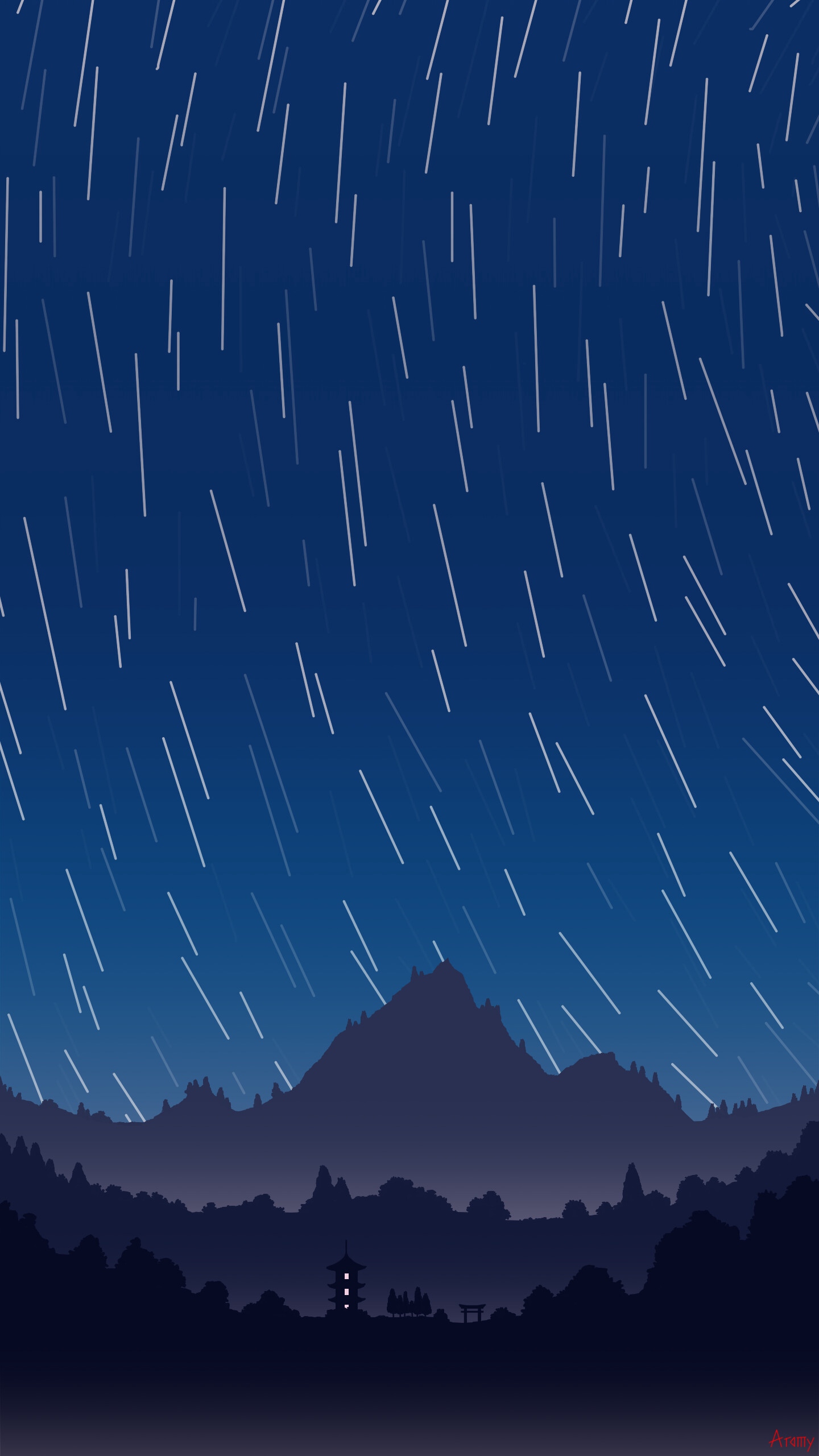 Обои синий, атмосфера, ночь, облако, космос в разрешении 1440x2560