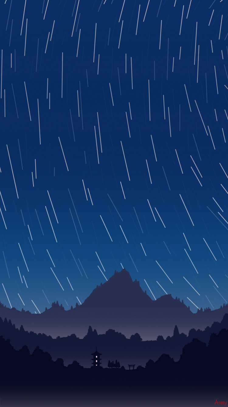 Обои синий, атмосфера, ночь, облако, космос в разрешении 750x1334