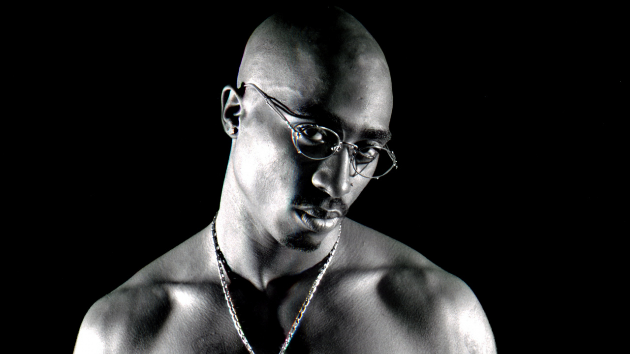 Обои хип хоп музыка, реппер, очки, черный, мышца в разрешении 1280x720